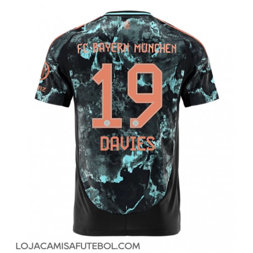 Camisa de Futebol Bayern Munich Alphonso Davies #19 Equipamento Secundário 2024-25 Manga Curta